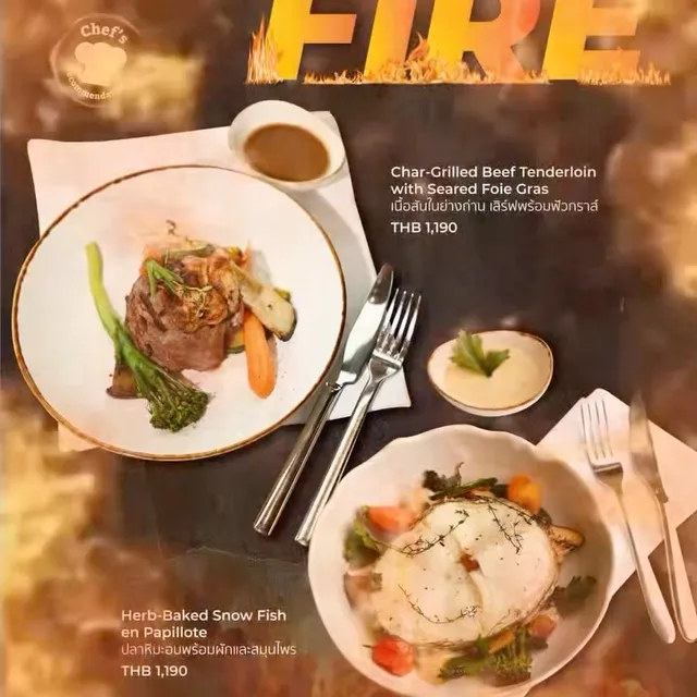 🔥 “CRAFTED BY FIRE” สัมผัสความอร่อยระดับพรีเมียมที่รังสรรค์ด้วยไฟและความพิถีพิถัน 🥩 “เนื้อสันในย่างถ่านเสิร์ฟพร้อมฟัวก